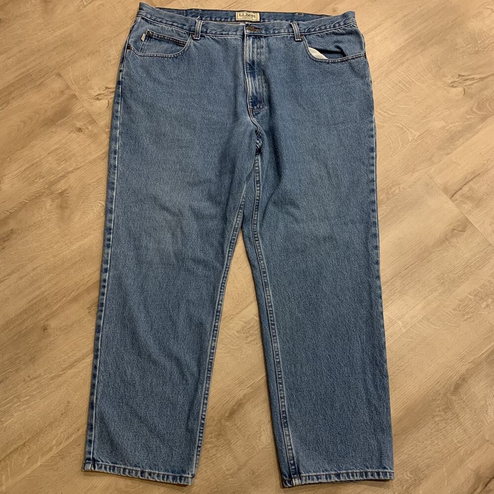 LL Bean Double L Classic Fit Denim Jeans Men’s 42x30 (41x30) Blue 220626 Cotton